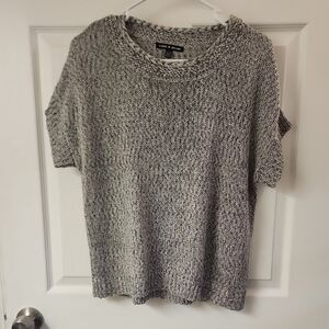 Cable & Gauge Black and White Knit Top